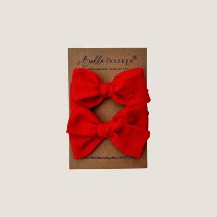 Duo Mini Flo Rojo Motitas