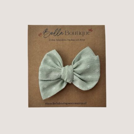 Emma Verde Menta Bordado