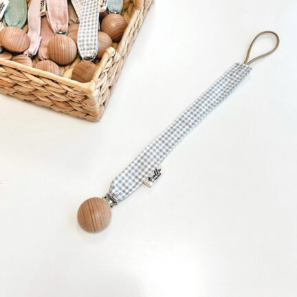 Porta chupete Vichy Celeste