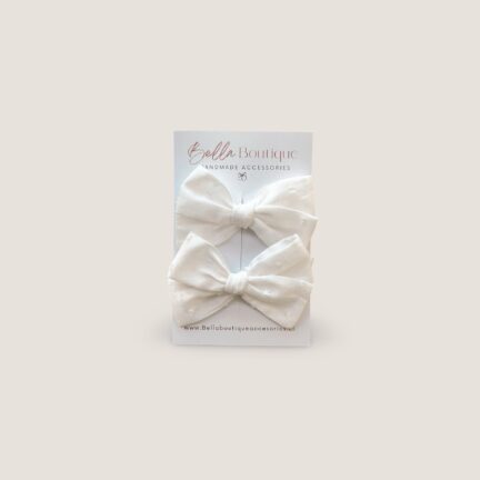 Duo Mini Flo Blanco Motitas