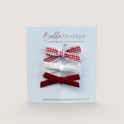 Set Cintas Terciopelo Red