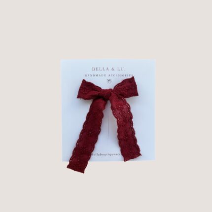 ella cinta bordada burdeo