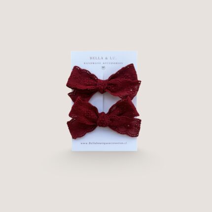 Duo Cinta Bordada Burdeo